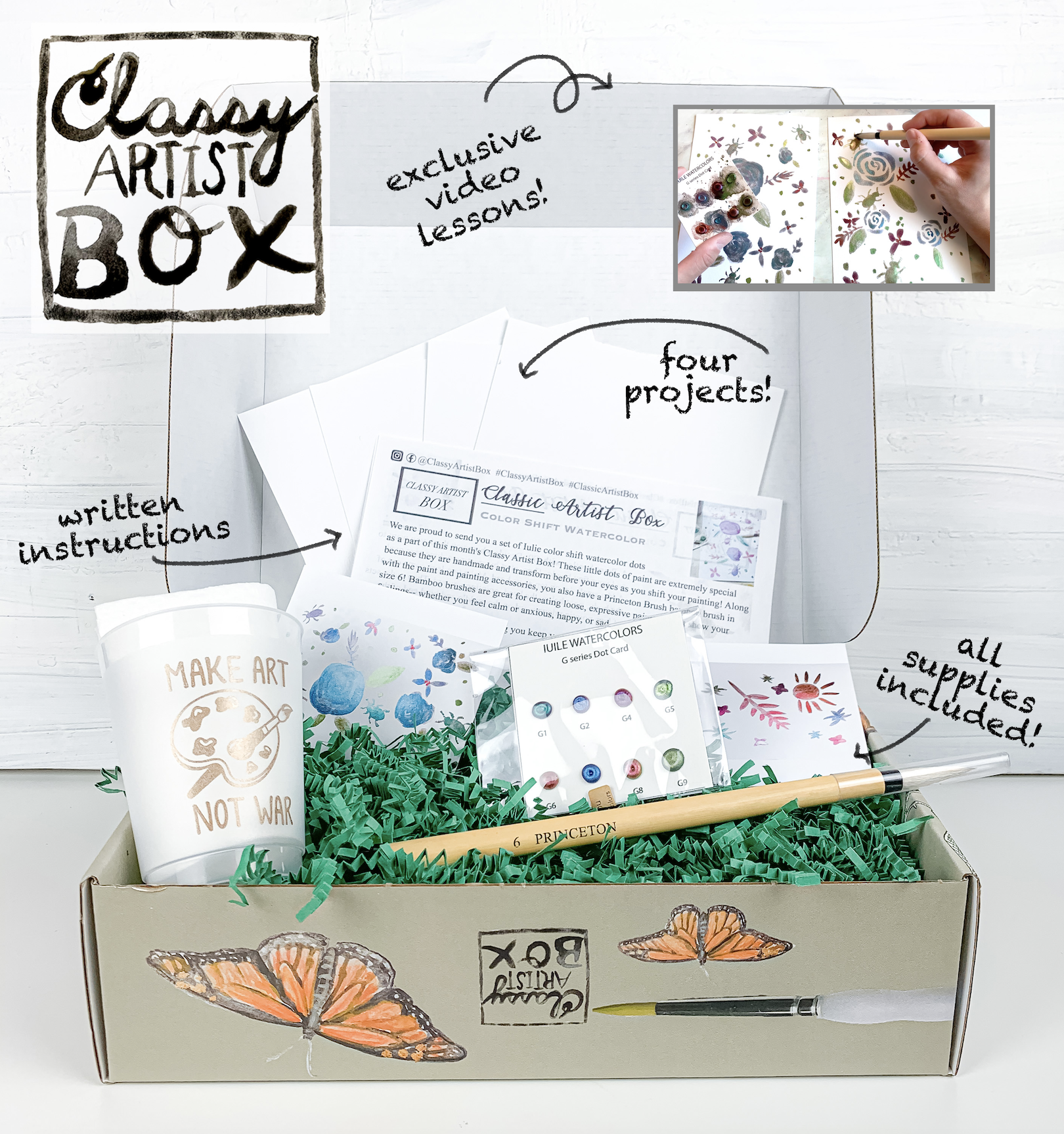 Welcome to your art class in a box! • Classy Artist Box, online art  lessons, art class, sketch, learn to draw, arts