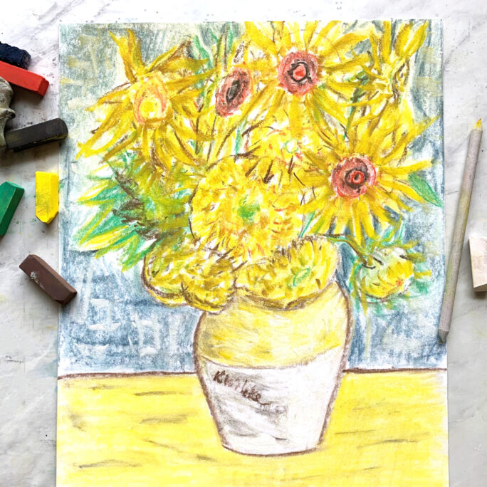 ProjPack Kids van Gogh Sunflower Pastel Drawing