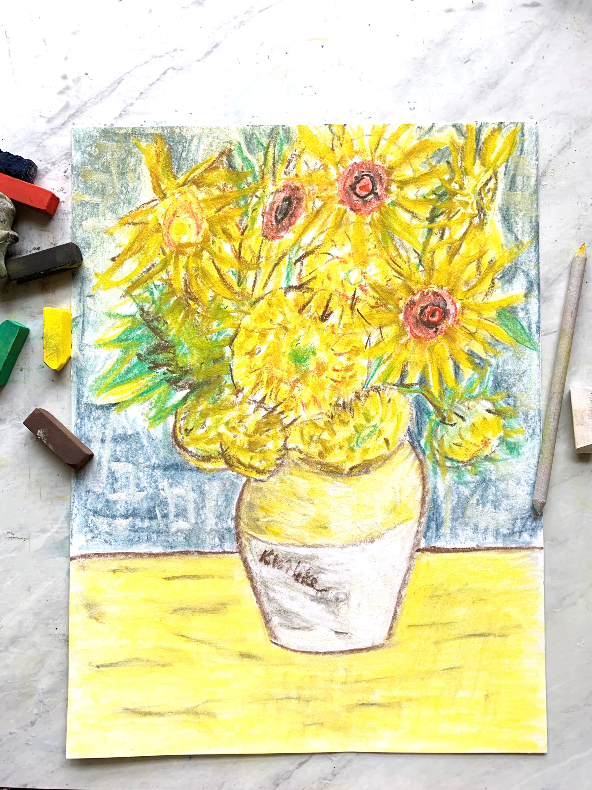 vincent van gogh sunflowers for kids