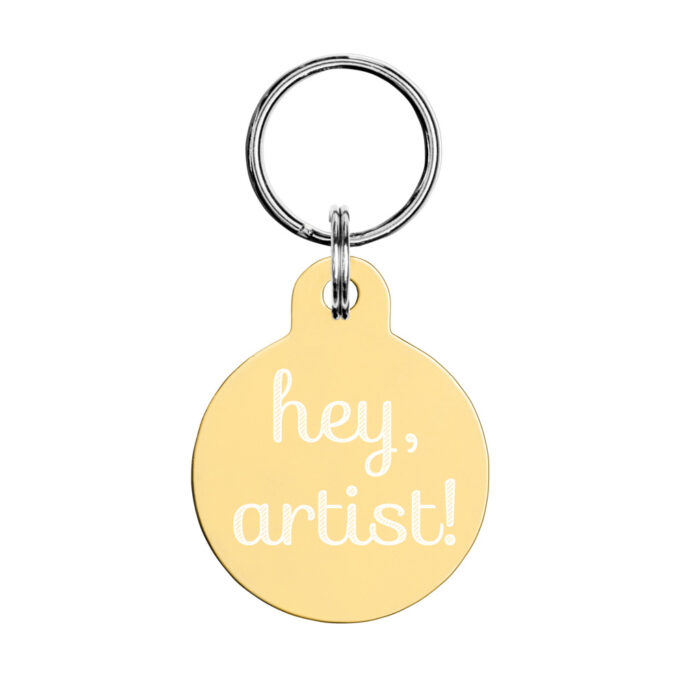 "hey, artist" Keychain