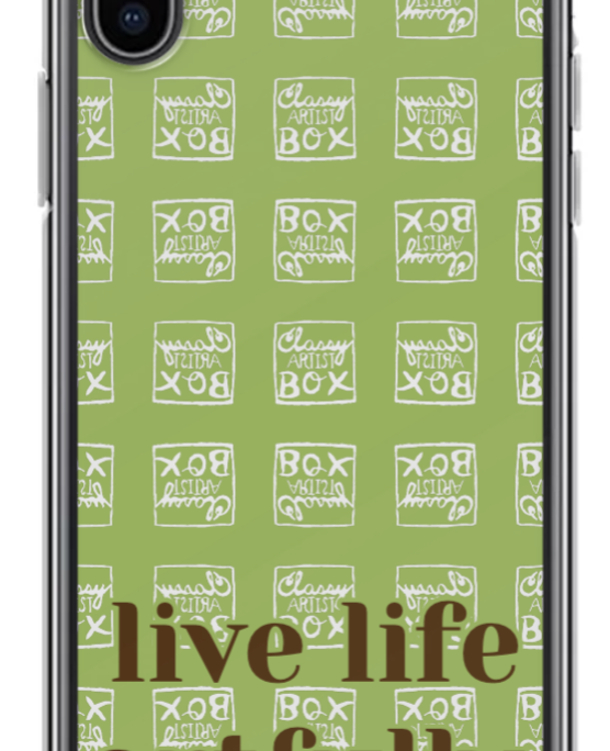 "live life artfully" iPhone Case