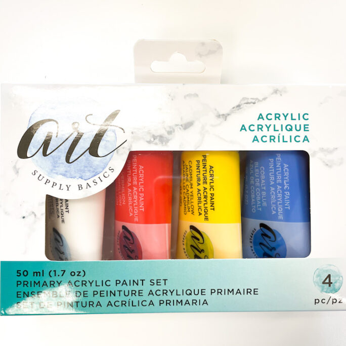 Art supply basics primary colors acrylics