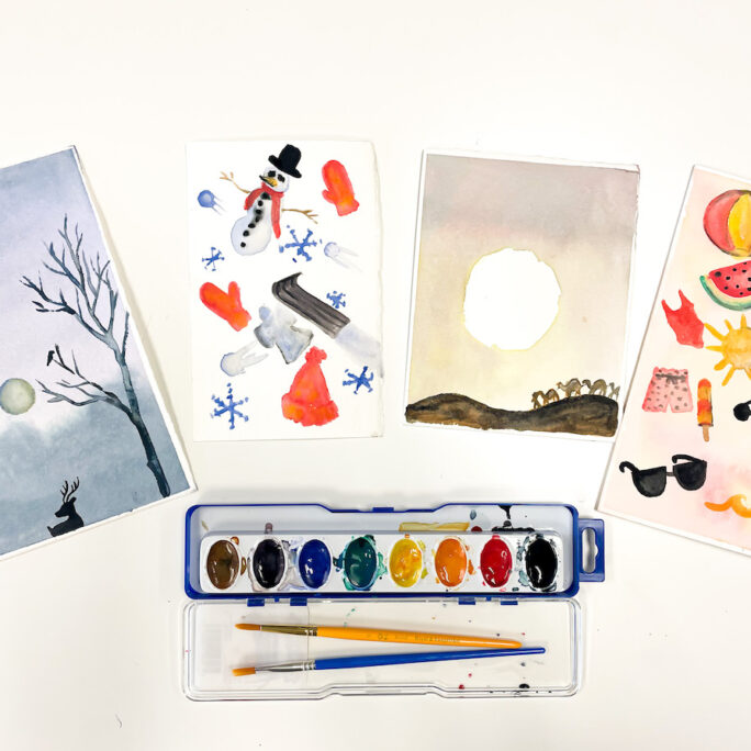 Winter Paintings for Kids