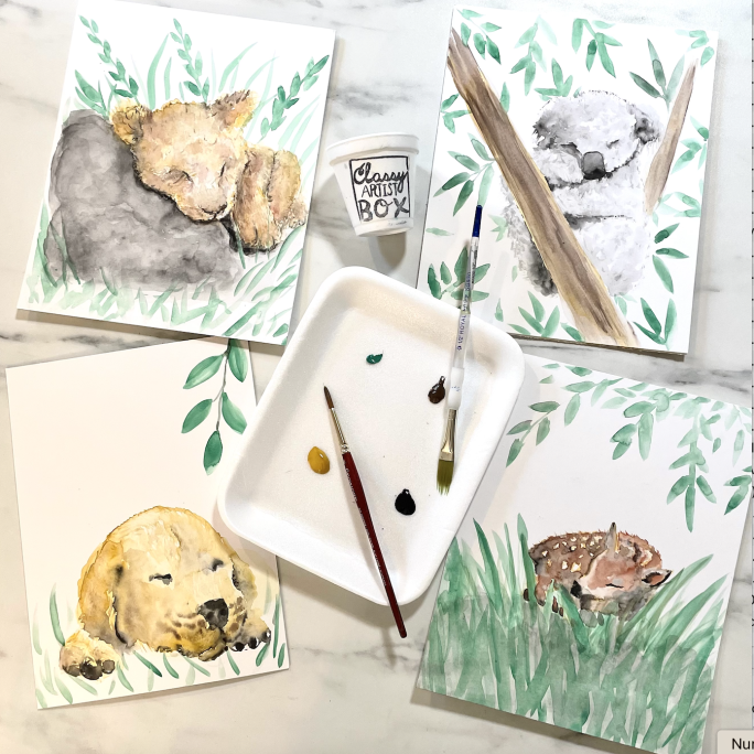 Learn to Watercolor - Baby Animals