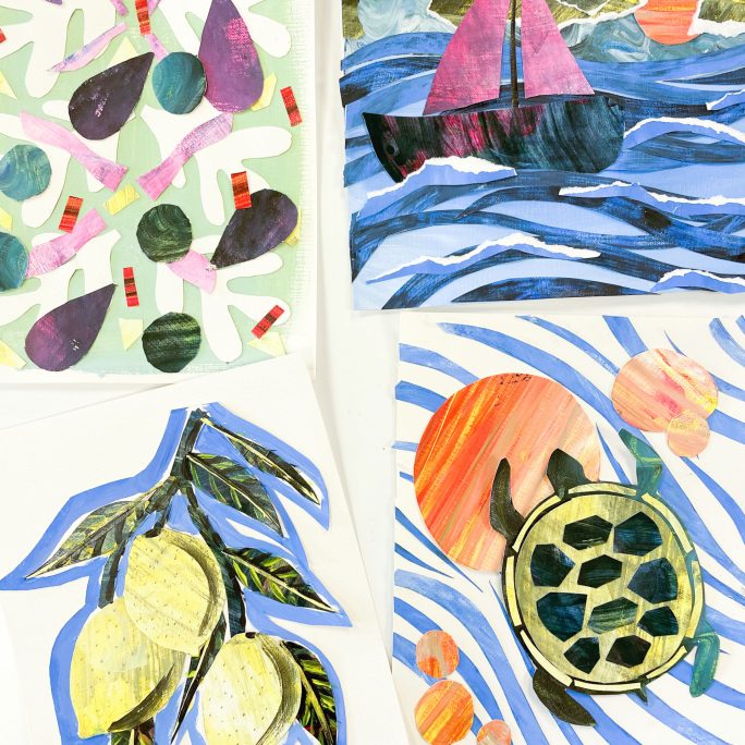 Painted Paper Collage