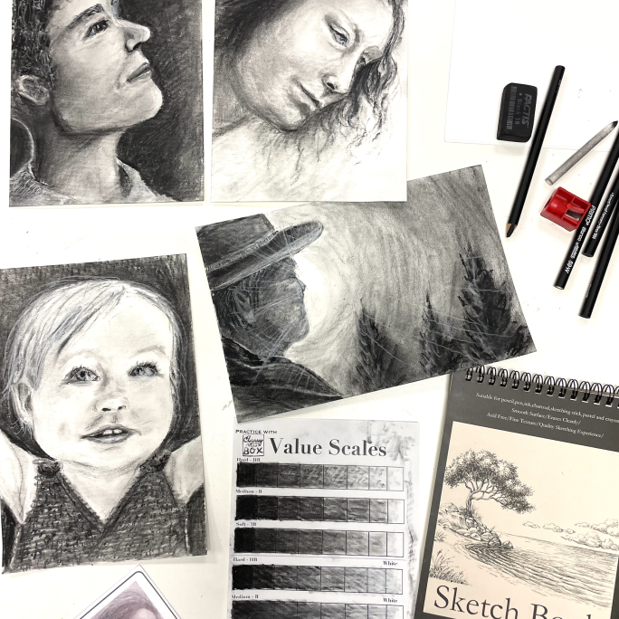 Charcoal Dramatic Lighting and Blending Lessons